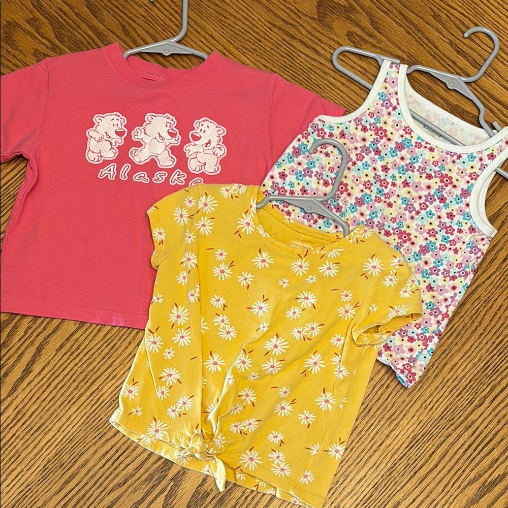Colorful Kids' T-Shirts and Tank Top Set